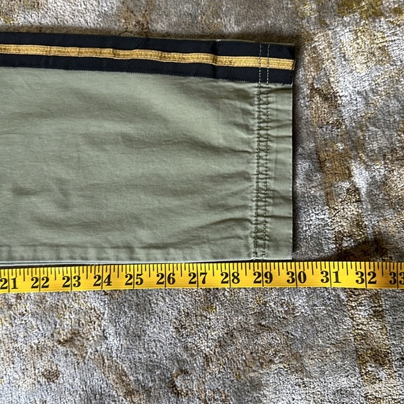 Zadig&Voltaire green pants Pamela Pomelo cotton. Side strips black and gold. - Picture 5 of 9
